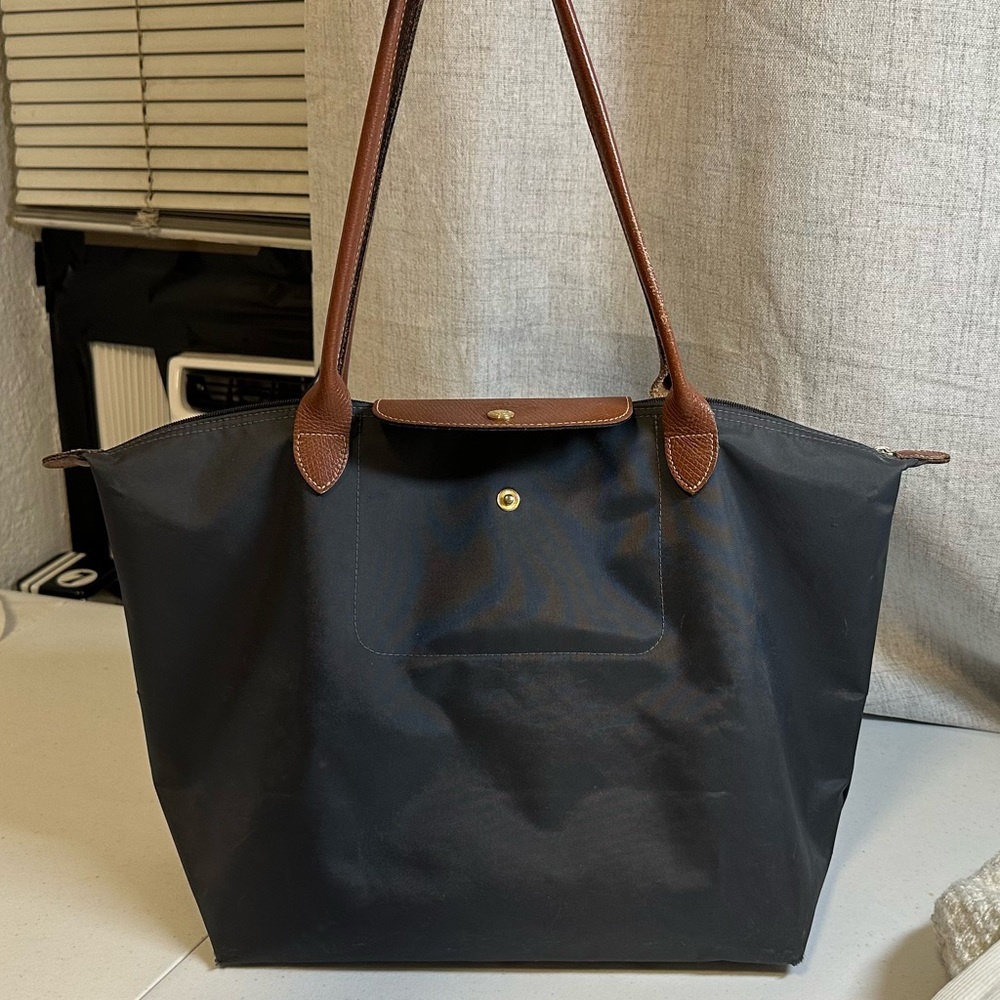 Longchamp Le Pliage Large Tote Gray